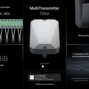 Модуль інтеграції провідних пристроїв сторонніх Ajax MultiTransmitter Fibra White