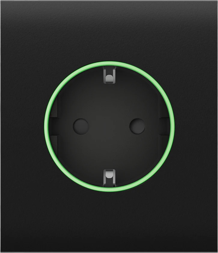 Центральна панель для вбудованої розетки Ajax СenterCover (smart) Black