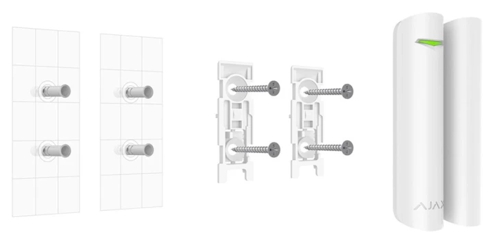 Кріпильна панель Ajax SmartBracket для великого магниту DoorProtect Black