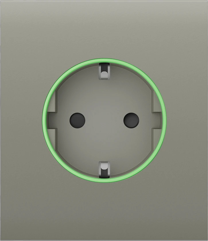 Центральна панель для вбудованої розетки Ajax СenterCover (smart) Olive