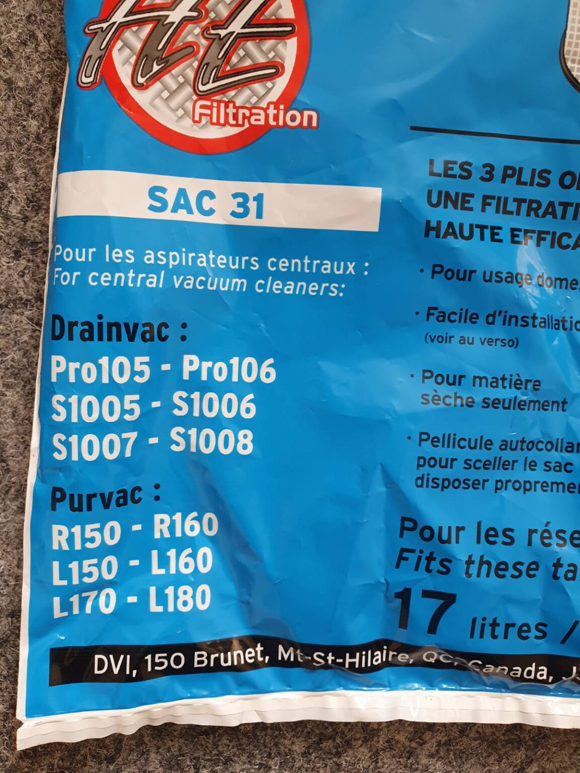 Мішки Drainvac SAC-31 для S1007 new