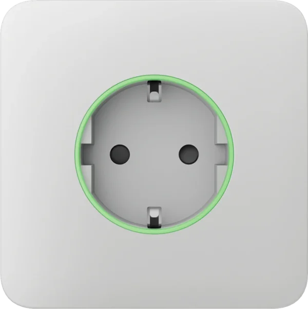 Передня панель для вбудованої розетки Ajax SoloCover (smart) White