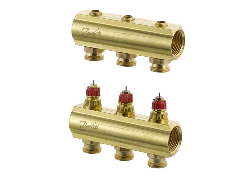 DANFOSS РОЗПОДІЛЬНИК 3+3 без ротаметрів 088U0503