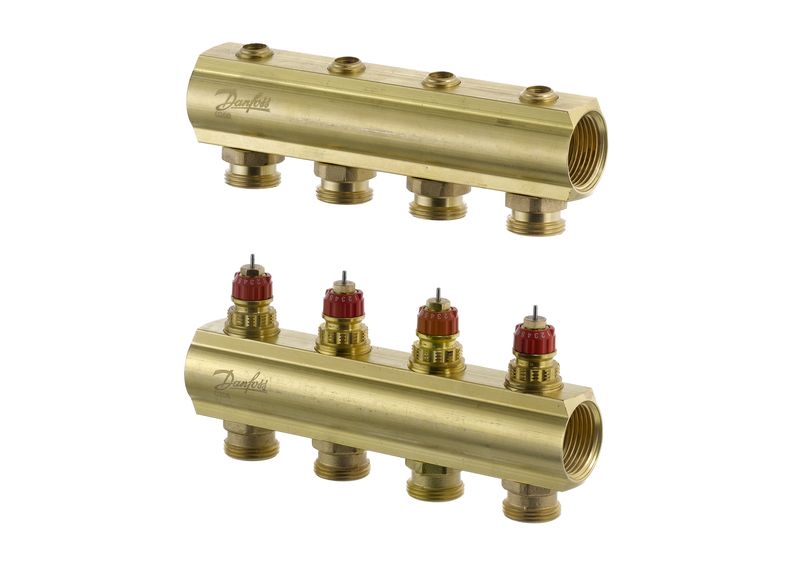 DANFOSS РОЗПОДІЛЬНИК 4+4 без ротаметрів 088U0504