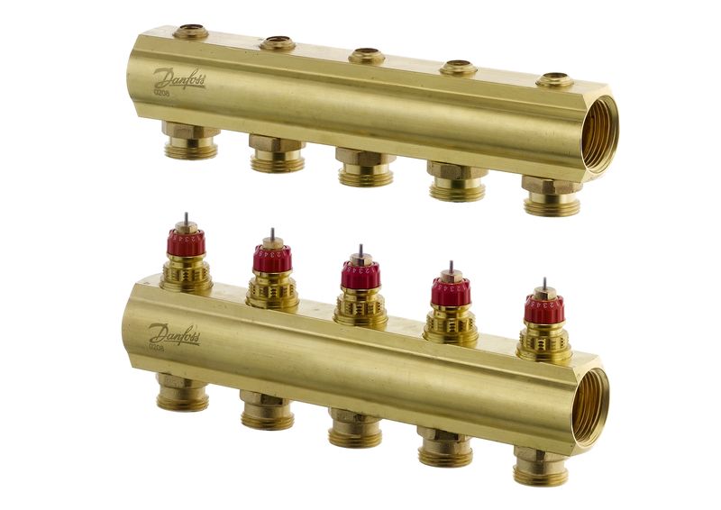 DANFOSS РОЗПОДІЛЬНИК 5+5 без ротаметрів 088U0505