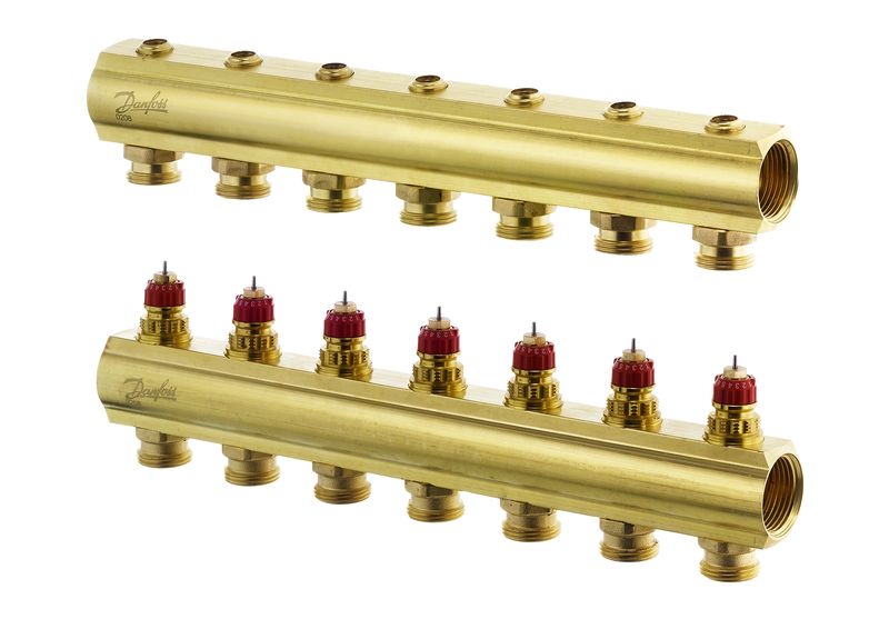 DANFOSS РОЗПОДІЛЬНИК 7+7 без ротаметрів 088U0507