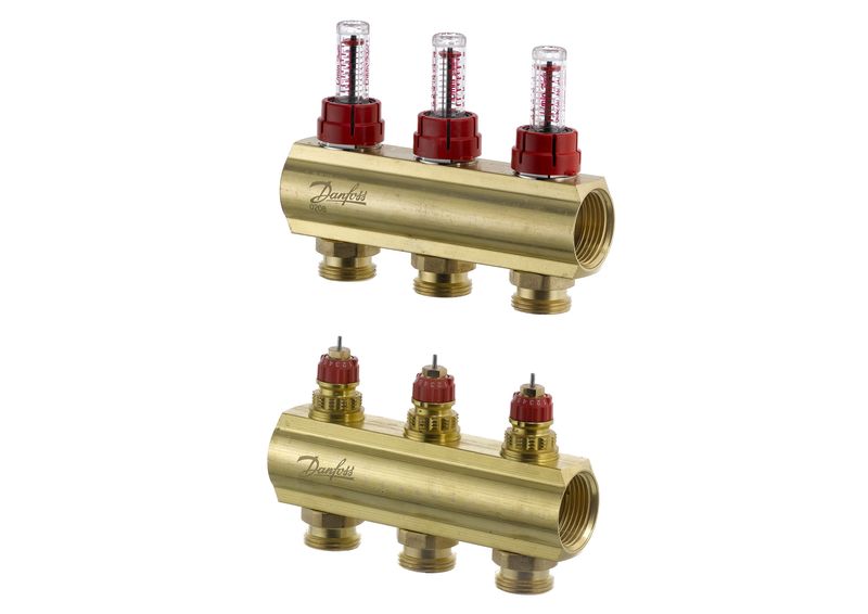 DANFOSS РОЗПОДІЛЬНИК 3+3 з ротаметрами 088U0523