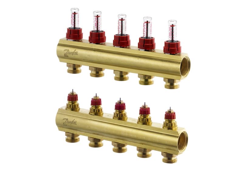 DANFOSS РОЗПОДІЛЬНИК 5+5 з ротаметрами 088U0525