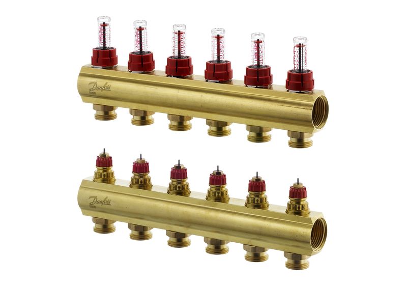 DANFOSS РОЗПОДІЛЬНИК 6+6 з ротаметрами 088U0526