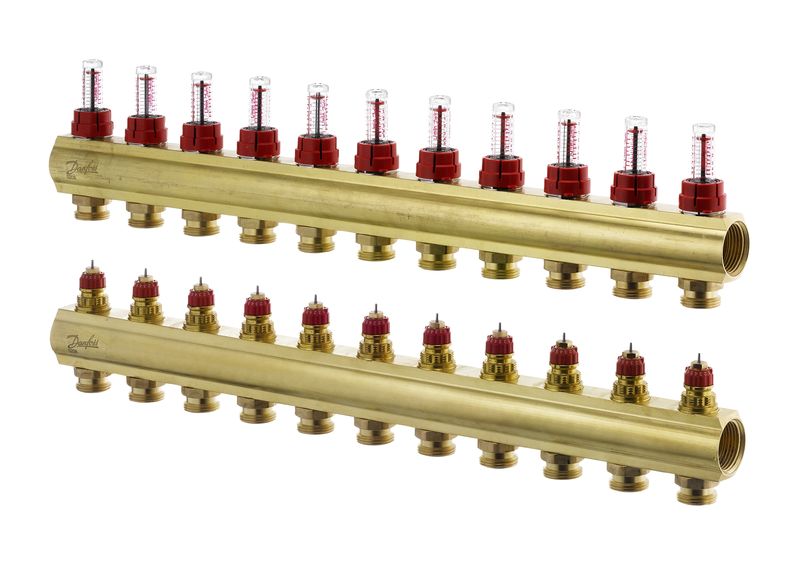 DANFOSS РОЗПОДІЛЬНИК 11+11з ротаметрами 088U0531