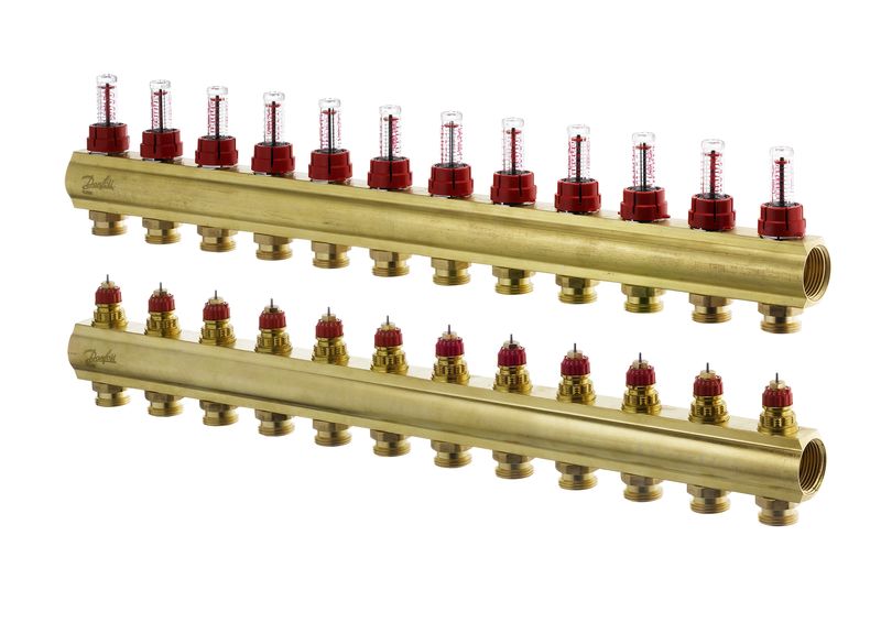 DANFOSS РОЗПОДІЛЬНИК 12+12 з ротаметрами 088U0532