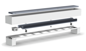 Конвектор Carrera підлоговоий Electro FR2HE-1000 White з решіткою Сатин 600W