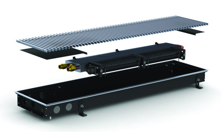 Конвектор внутрип. MV2-(Black) 380/2000/65 + вент. DC 24V Carrera