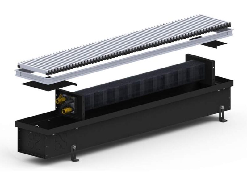 Конвектор внутрішньопідлоговий Carrera 4S2 (Black) 2 теп-ка 250/1250/110