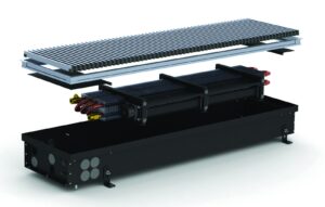Конвектор Carrera внутрип. 4SV (Black) 200/1000/110 + вент. DC 24V Carrera