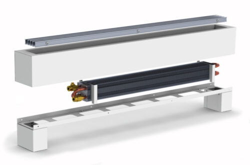 Конвектор Carrera підлоговий 4FRH-1000 White з решіткою Сатин