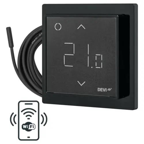 Терморегулятор для теплої підлоги DEVIreg™ Smart - Чорний