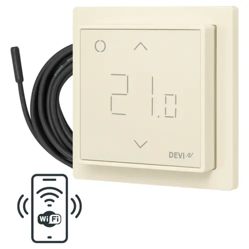 Терморегулятор для теплої підлоги DEVIreg™ Smart - Слонова кістка