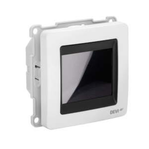 Терморегулятор для теплої підлоги DEVIreg Touch Pure White, датчик повітря та підлоги, 16 А