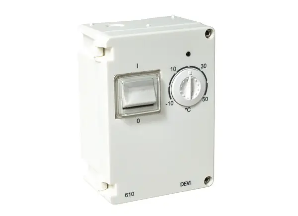 Терморегулятор для сніготанення DEVIreg™ 610 (-10 … +50 C) 10А Терморегулятор для сніготанення DEVIreg™ 610 (-10 … +50 C) 10А