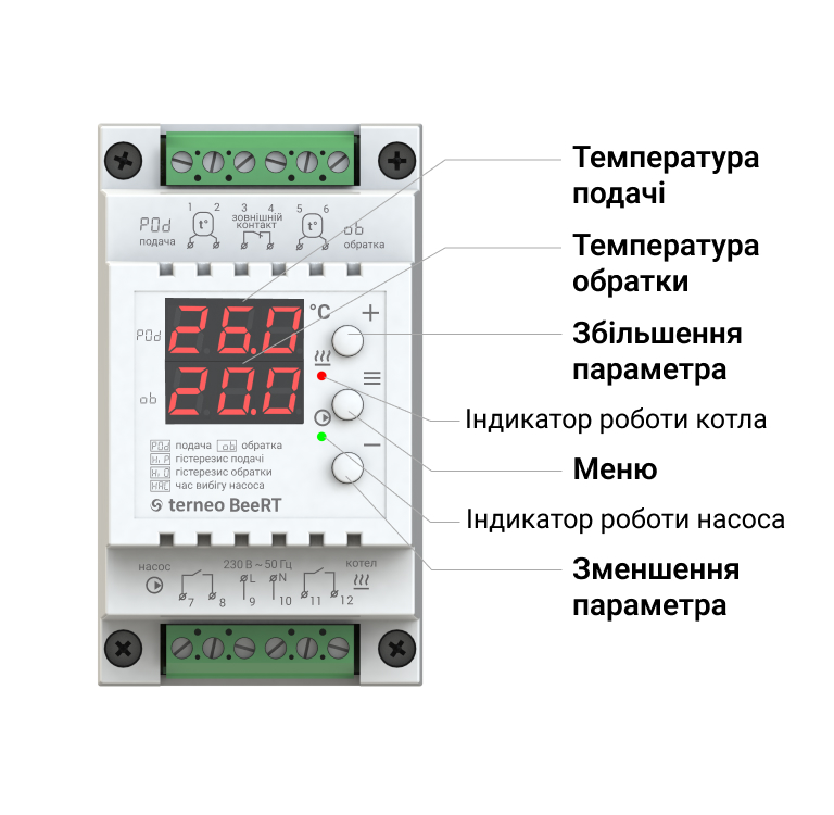Терморегулятор terneo BeeRT для електричних котлів