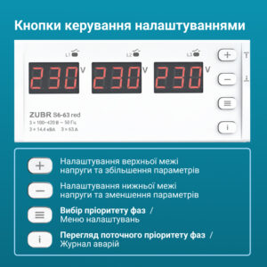 Перемикач фаз ZUBR S6-63 red